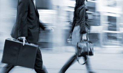 Fototapeta premium group of business people in the street