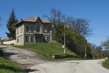 Old abandoned house in countryside village