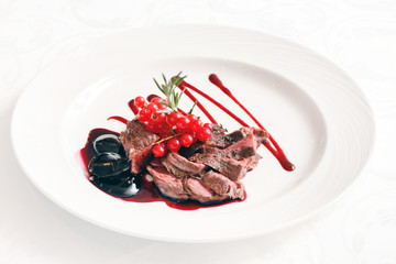 Grilled Rack of Lamb with red currant