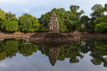 The ruins of Neak Pean Buddhist Temple at Angkor Historical Park