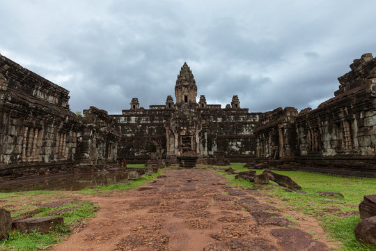 The ruins of Bakong Temple, Angkor Historical Park, Cambodia.