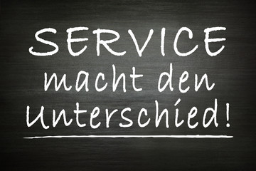 Service macht den Unterschied