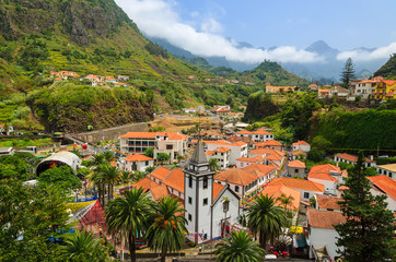 View of Sao Vicente mountain village, Madeira island, Portugal