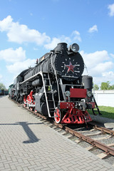 Obraz premium Muzeum pociągów parowych, Brześć, Białoruś