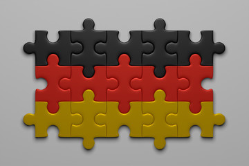 Obraz premium German flag of puzzle pieces