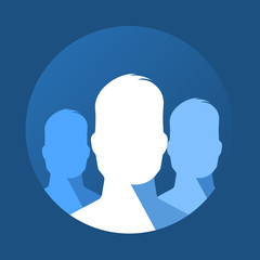 Flat icon of group