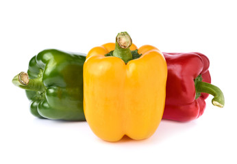 Fresh sweet pepper isolated on white background
