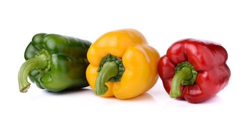 Fresh sweet pepper isolated on white background