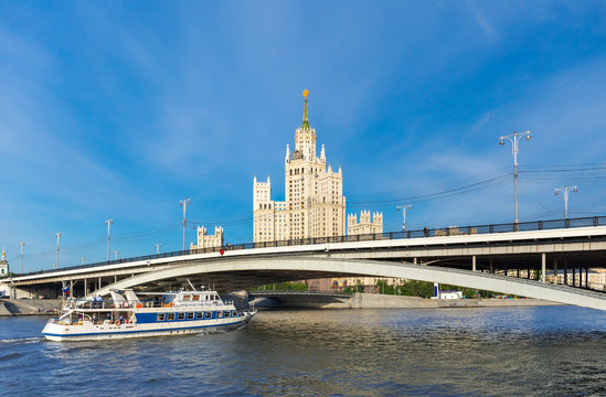 Cruise boat on Moscow river