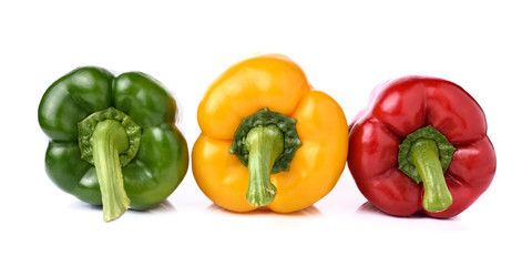 Fresh sweet pepper isolated on white background
