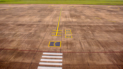 Helipad for helicopter takeoff.