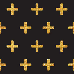Vintage Geometric Glittery Gold Background  - Seamless Pattern