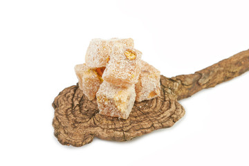 Turkish delight on a white background