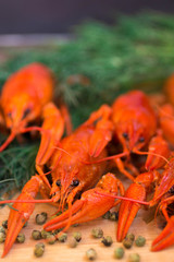 Boiled crawfish with spices