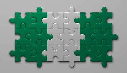 Nigeria flag of puzzles