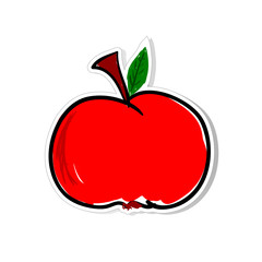apple vector for sticker illustration