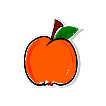 peach vector for sticker illustration