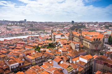 Naklejka na ściany i meble Beautiful view of Porto city, Portugal