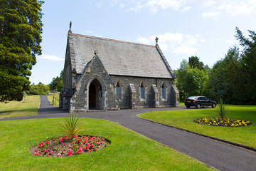 Fototapeta na wymiar Cemetery church Bowness on Windermere Lake District