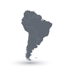 South America map  background . Modern Vector illustration