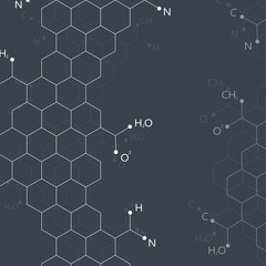 Dna molecule on black background. Graphic background for your