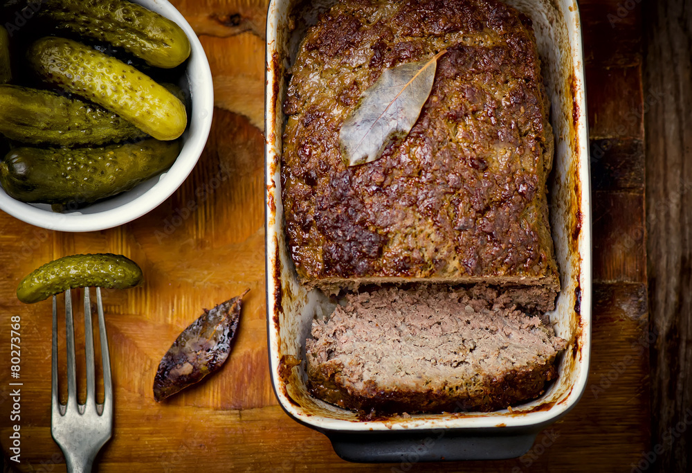 Wall mural the French terrine and pickles