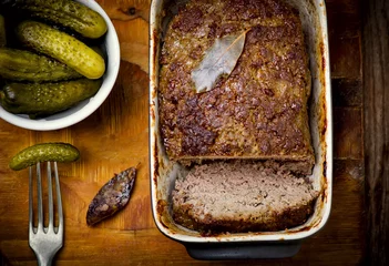 Foto op Canvas the French terrine and pickles © zoryanchik