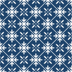 Blue and white delft pattern