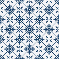 Blue and white delft pattern