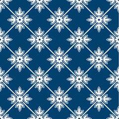 Blue and white delft pattern