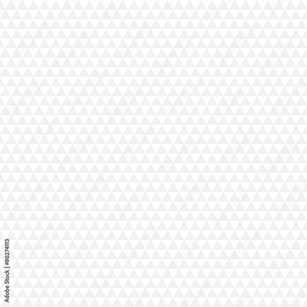 Poster Seamless pattern gray triangle on white background. Vector