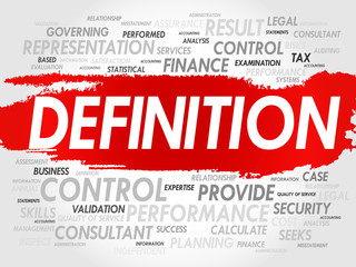 DEFINITION word cloud, business concept