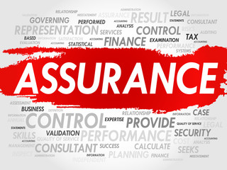 ASSURANCE word cloud, business concept