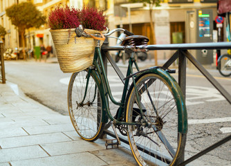 Fototapeta na wymiar Bicycle at sunset