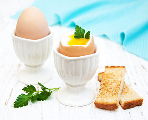 breakfast with eggs and toast