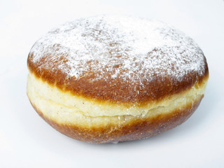 tasty donut on light background