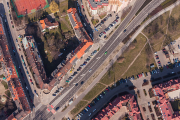 Obraz premium aerial view of wroclaw city in Poland