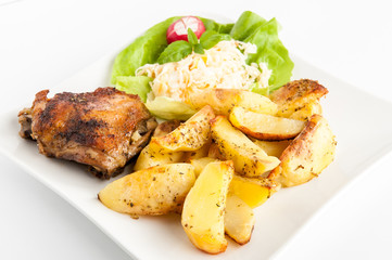 potatoes and chicken