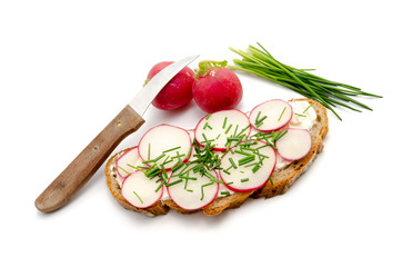 Gesundes belegtes Brot