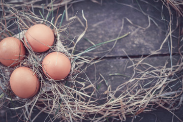 Easter eggs composition