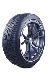 Black tire with racing rim