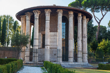 Temple of Hercules Victor in Rome, Italy.