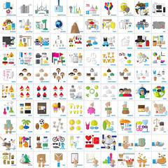 Flat Icons Set: Vector Illustration, Graphic Design. Collection Of Colorful Icons. For Web, Websites, Print, Presentation Templates, Promotional, Mobile Applications And Promotional Materials