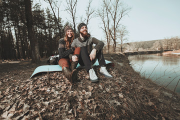 Outdoor happy couple