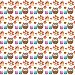 Fototapeta premium Ilustracja wzoru SOWA