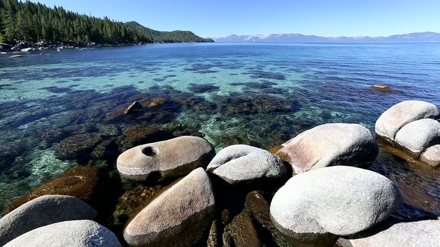 Shoreline of Lake Tahoe with Natural Audio in the Background