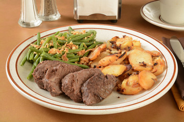 Roast beef dinner