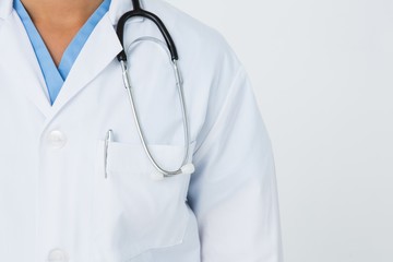 Doctor standing with stethoscope