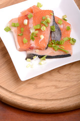 salmon filet with fresh herbs