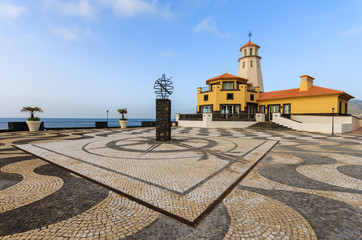 Lighthouse on coast of Madeira island, Portugal